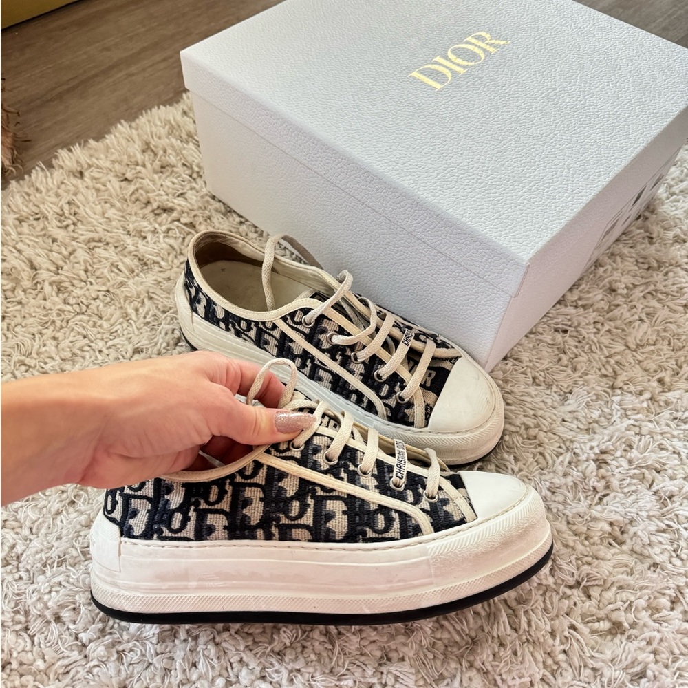 Dior Monogram Sneakers - Black and White